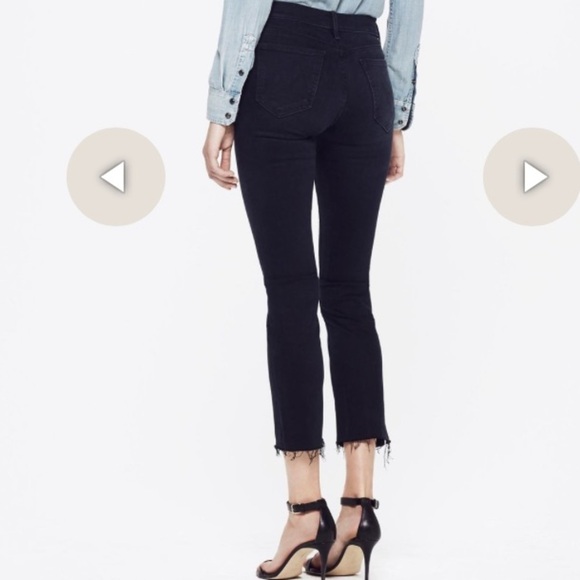 MOTHER THE RASCAL ANKLE SNIPPET IN BLACKBIRD HI RISE STRAIGHT LEG ANKLE SZ 27 - Picture 4 of 16